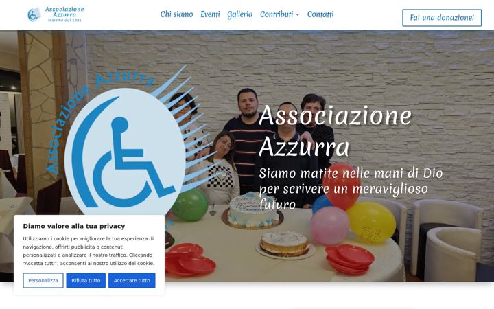 Screenshot stránky associazioneazzurra.org