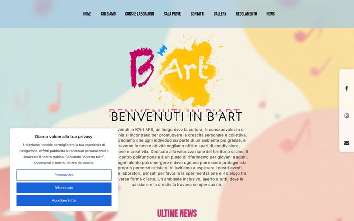 Screenshot of associazionebart.it