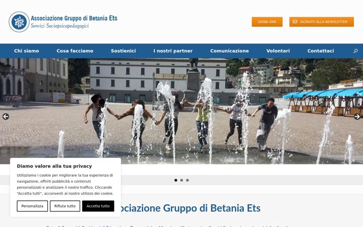Screenshot stránky associazionebetania.org