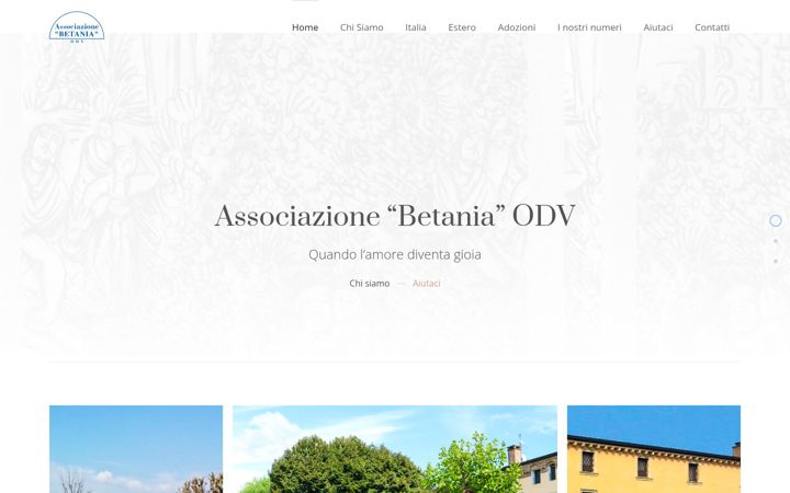 Ekrānuzņēmums no associazionebetaniaonlus.org