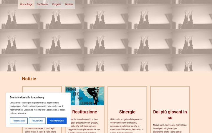 Screenshot of associazionecambiamenti.com