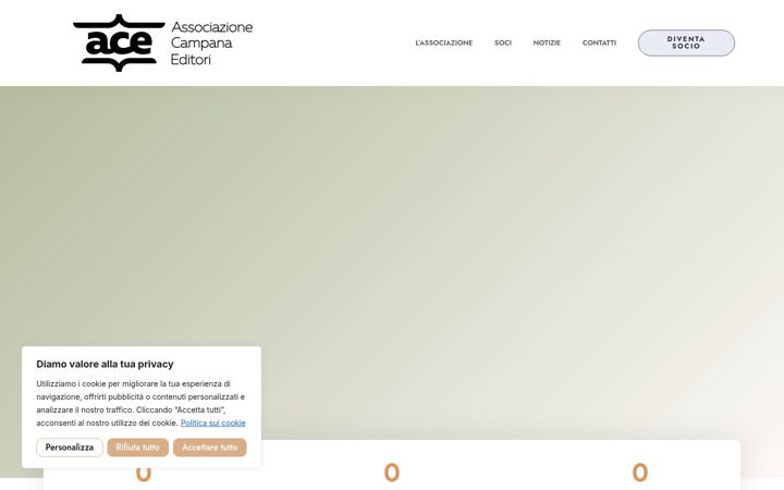 Screenshot of associazionecampanaeditori.it