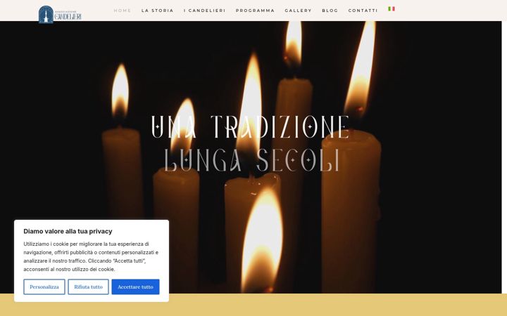 Snímek obrazovky associazionecandelieriglesias.it