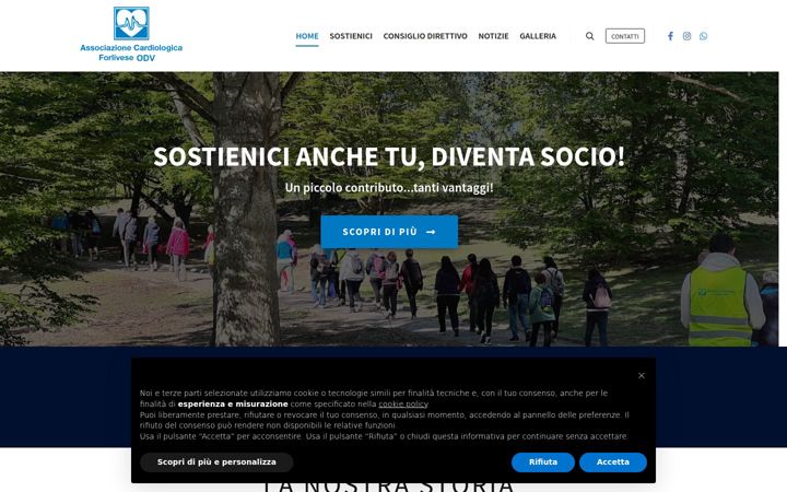 Ekrānuzņēmums no associazionecardiologicaforlivese.it