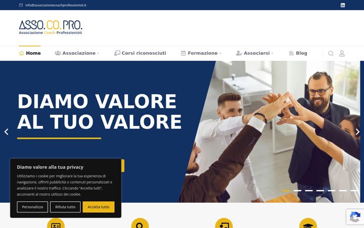 Screenshot of associazionecoachprofessionisti.it