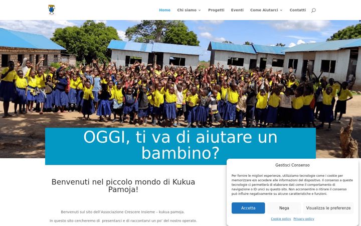 Ekrano kopija associazionecrescereinsieme.ch