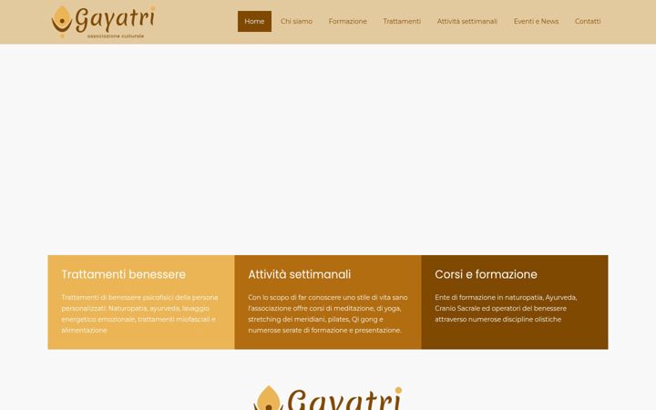 Screenshot of associazioneculturalegayatri.it