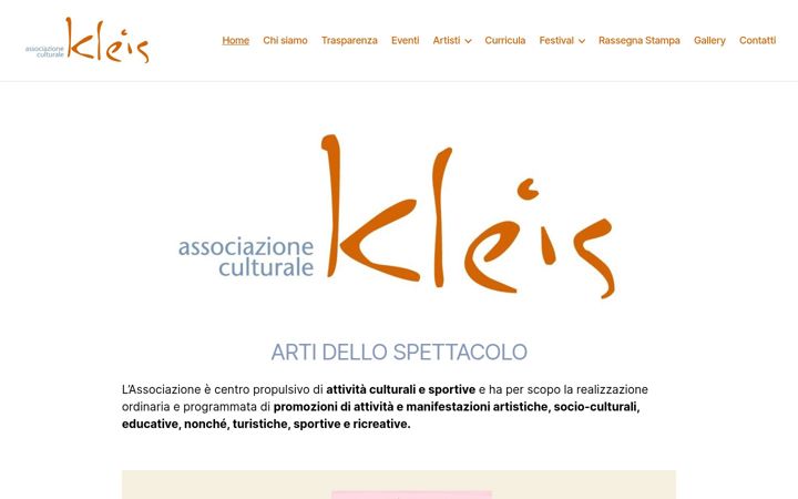 Zrzut ekranu associazioneculturalekleis.it