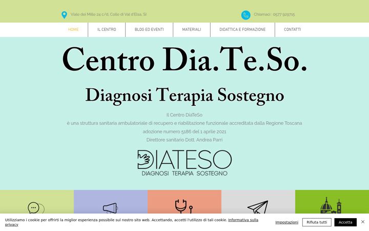 Ekrānuzņēmums no associazionediateso.com