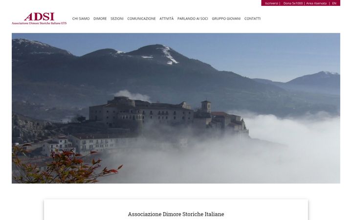 Screenshot of associazionedimorestoricheitaliane.it