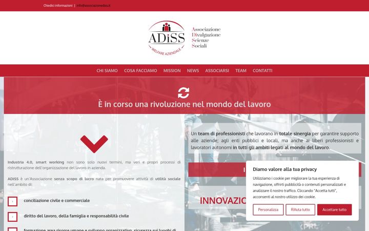 Snímek obrazovky associazionediss.it