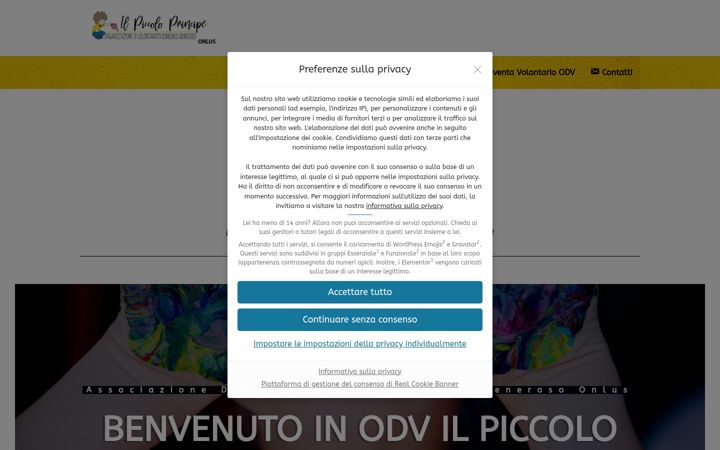 Snímek obrazovky associazionedomenicogeneroso.it