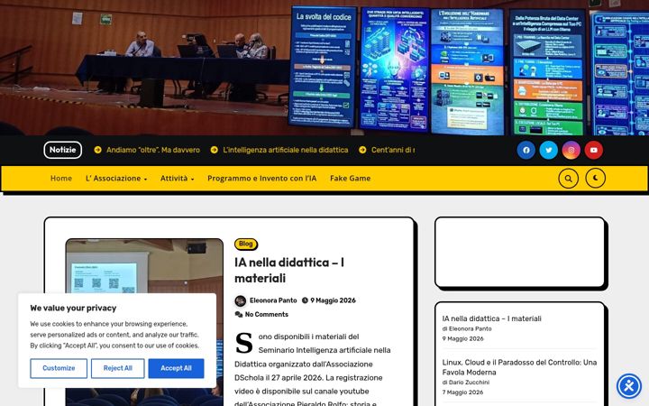 Screenshot of associazionedschola.it