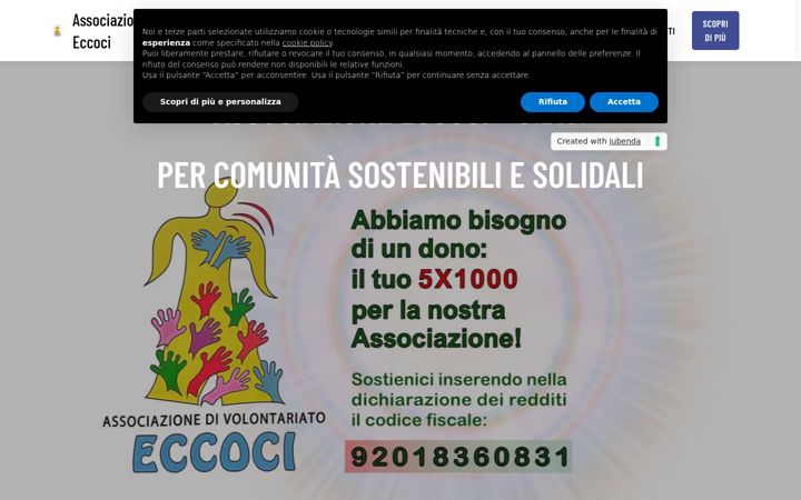 Skärmbild av associazioneeccoci.org