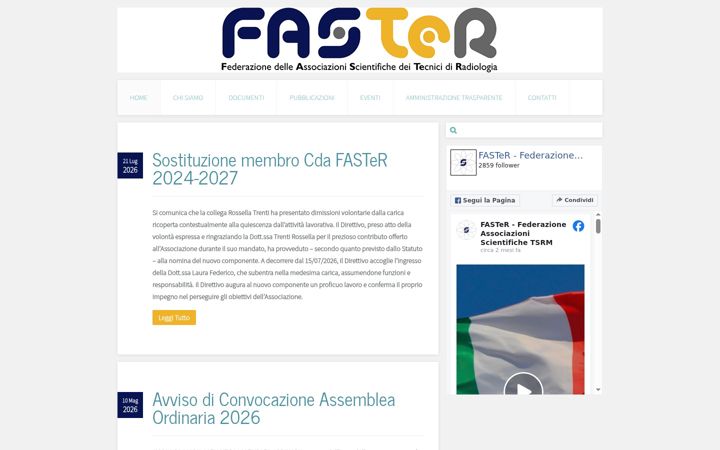 Skärmbild av associazionefaster.org