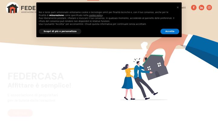 Snímek obrazovky associazionefedercasa.it