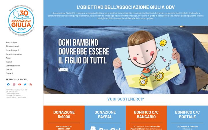 Screenshot of associazionegiulia.com