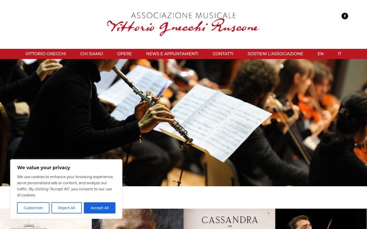 Screenshot of associazionegnecchi.it