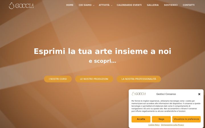 Screenshot von associazionegoccia.it