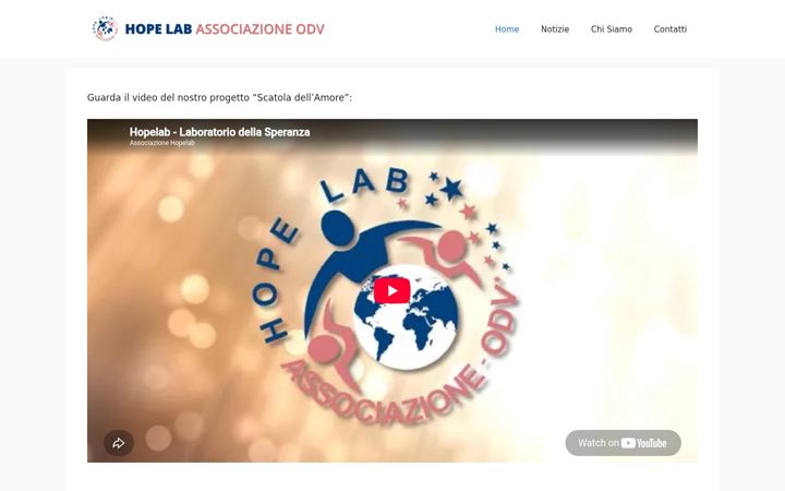Screenshot von associazionehopelab.it