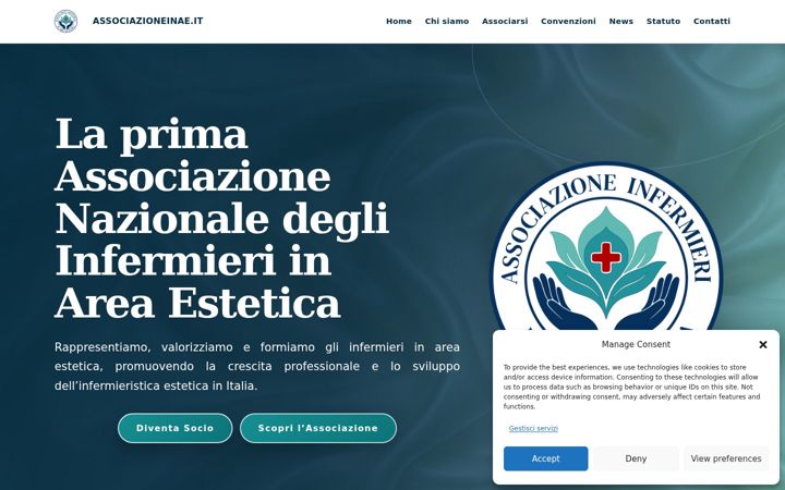 Skjermbilde av associazioneinae.it