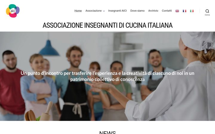 Screenshot of associazioneinsegnanticucinaitaliana.it