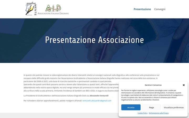 Ekrānuzņēmums no associazioneitalianadisgrafie.com