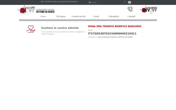 Screenshot of associazioneitalianavittimedireato.it