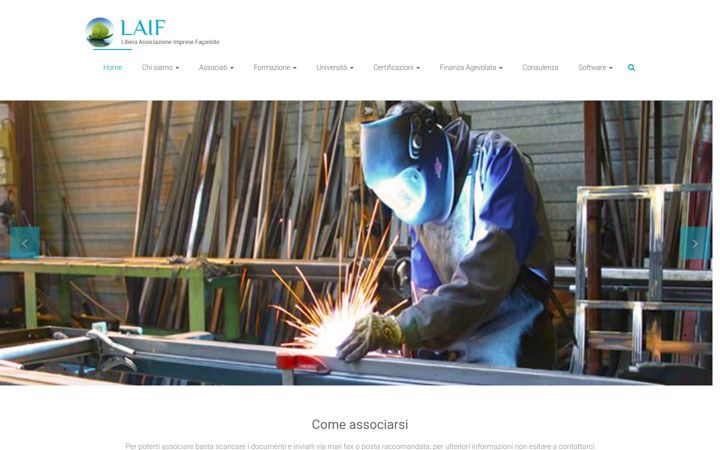 Screenshot of associazionelaif.it
