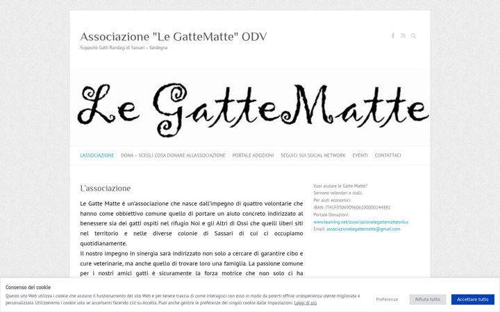 Screenshot of associazionelegattematte.altervista.org