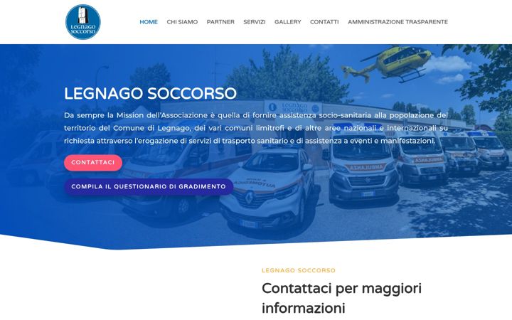 Ekraanipilt saidist associazionelegnagosoccorso.it