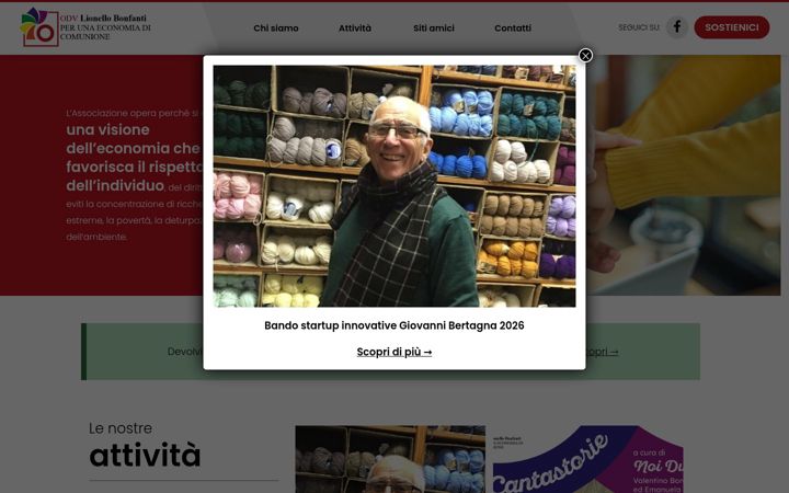 Screenshot di associazionelionellobonfanti.it