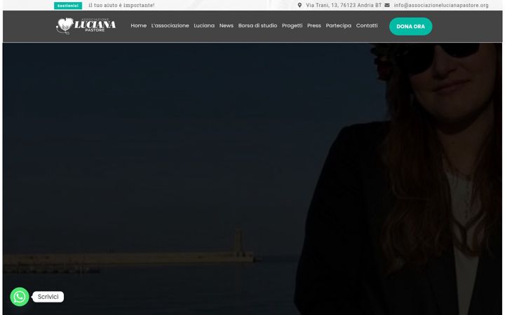 Screenshot of associazionelucianapastore.org