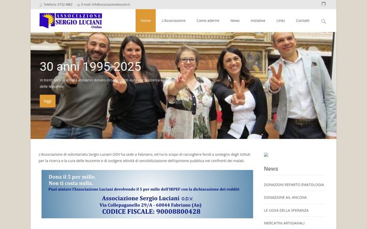 Screenshot of associazioneluciani.it