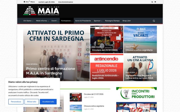 Kuvakaappaus sivustosta associazionemaia.net