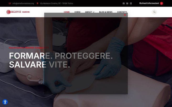 Screenshot of associazionemalattiesangue.org