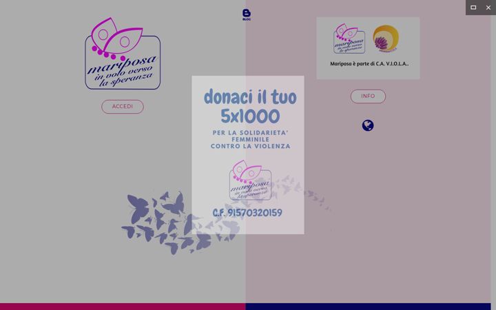 Screenshot of associazionemariposa.it