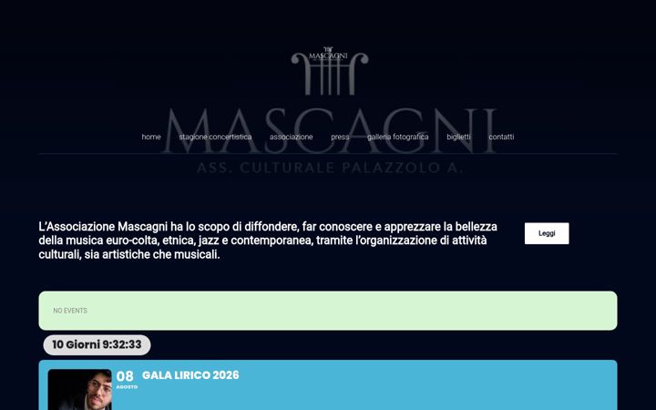 Screenshot of associazionemascagni.it