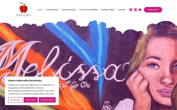 Screenshot of associazionemelissalarocca.it