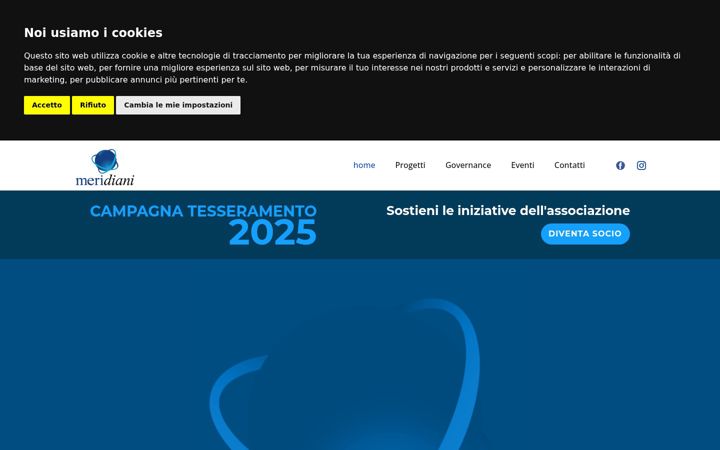 Screenshot of associazionemeridiani.it