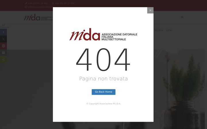 Screenshot of associazionemida.it