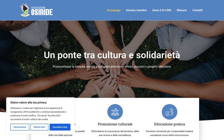 Screenshot ta' associazioneosiride.it