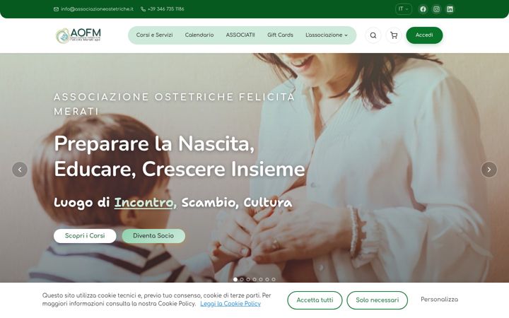 Screenshot ta' associazioneostetriche.it