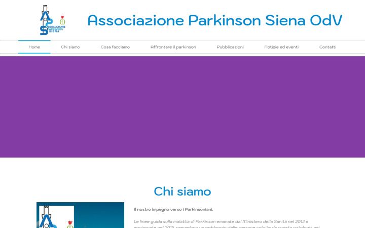 Screenshot of associazioneparkinsonsiena.org