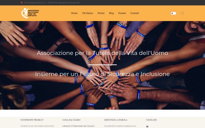 Screenshot of associazioneperlatuteladellavitadelluomo.org