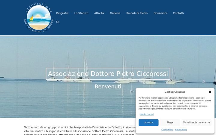 Screenshot of associazionepietrociccorossi.it