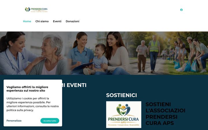 Screenshot of associazioneprendersicura.it