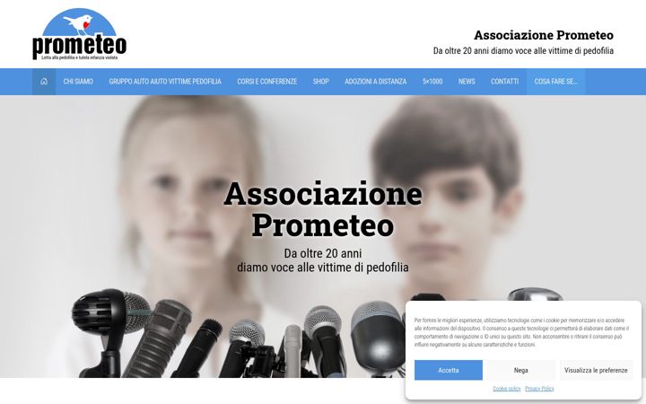 Screenshot of associazioneprometeo.org