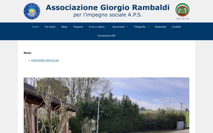 Screenshot of associazionerambaldi.it