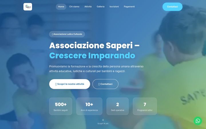 Screenshot of associazionesaperi.it